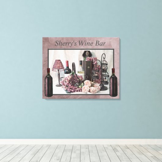 Leinwand 30 x 24" Bar "Sherry's" (Insitu (Holzboden))