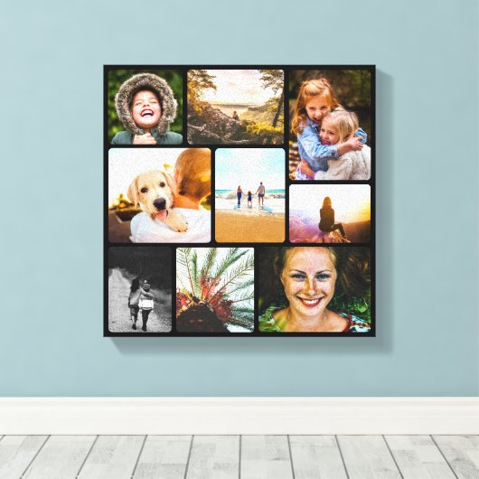 Leinwand 9 Fotomaterial Rounded Black Wall Piece (Insitu (Holzboden))