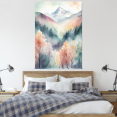 Leinwand | Abstrakte Bergbaumwand (Insitu (Schlafzimmer))