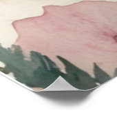 Leinwand | Abstrakte Bergbaumwand Poster (Ecke)