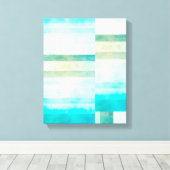 Leinwand abstrakte Kunst in Aquarell (Insitu (Holzboden))