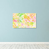Leinwand abstrakter Blume und Blätter (Insitu (Holzboden))