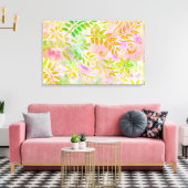 Leinwand abstrakter Blume und Blätter (Insitu (Wohnzimmer))