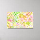 Leinwand abstrakter Blume und Blätter (Vorderseite)