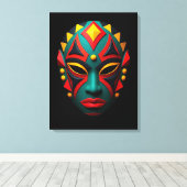 Leinwand Afrikanischer Masken (Insitu (Holzboden))