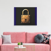 Leinwand Altes Vorhängeschloss (Insitu (Wohnzimmer))
