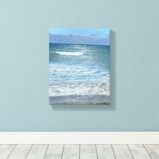 Leinwand am Strand (Insitu (Holzboden))