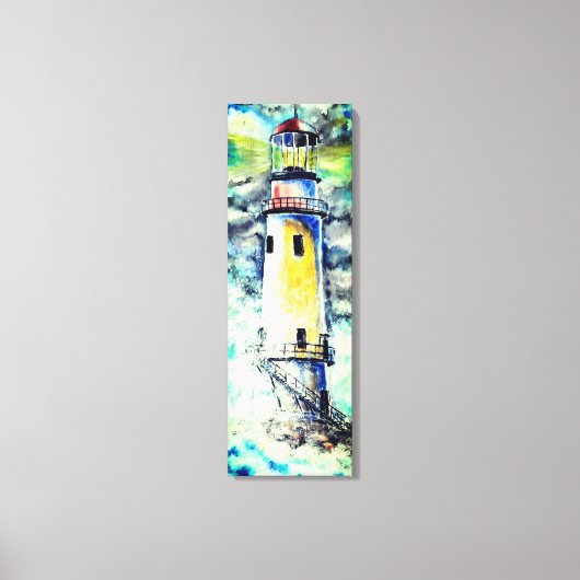 Leinwand Aquarellmalerei Leuchtturm - Original (Vorderseite)