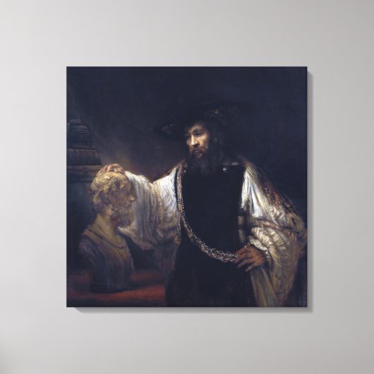 Leinwand Aristoteles mit einer Büste von Homer dur (Vorderseite)