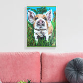 Leinwand Art 8x10 gepackte Leinwand "Happy Piglet" (Insitu (Wohnzimmer))