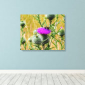 Leinwand Art Bee on Thistle (Insitu (Holzboden))