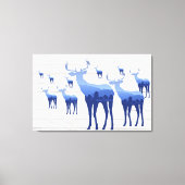 Leinwand Art-Blue-Deer-White-Wash-Karten (Vorderseite)
