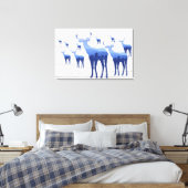 Leinwand Art-Blue-Deer-White-Wash-Karten (Insitu (Schlafzimmer))