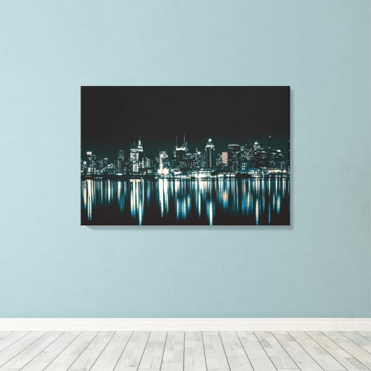 Leinwand Art-City-Nightscape (Insitu (Holzboden))
