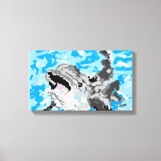Leinwand Art: Dolphin bei Spielen (Vorderseite)