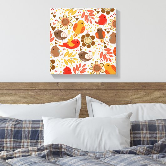 Leinwand Art-Fall-Vögel (Insitu (Schlafzimmer))