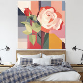 Leinwand Art, geometrische Rose (Insitu (Schlafzimmer))