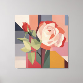 Leinwand Art, geometrische Rose