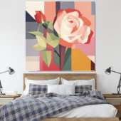 Leinwand Art, geometrische Rose (Insitu (Schlafzimmer))