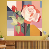 Leinwand Art, geometrische Rose (Insitu (Wohnzimmer))