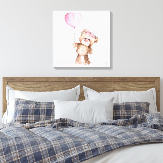 Leinwand Art — Kinderbärchen mit Ballon (Insitu (Schlafzimmer))