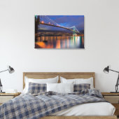 Leinwand Art-Lit Bridge über der Bucht (Insitu (Schlafzimmer))