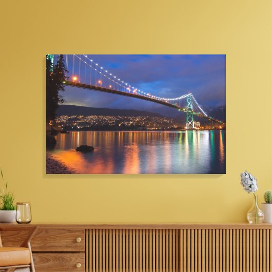 Leinwand Art-Lit Bridge über der Bucht (Insitu (Wohnzimmer))