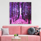 Leinwand Art Magic Forest Lila Pink (Insitu (Wohnzimmer))