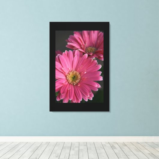 Leinwand Art-Pink Daisies (Insitu (Holzboden))