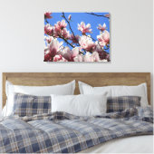 Leinwand Art-Pink Magnolia (Insitu (Schlafzimmer))