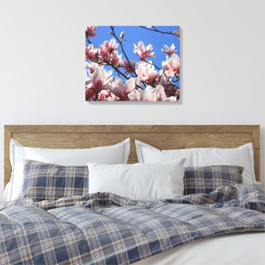 Leinwand Art-Pink Magnolia (Insitu (Schlafzimmer))