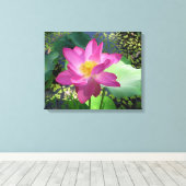 Leinwand Art-Pink Wasserlilie (Insitu (Holzboden))