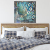 Leinwand Art Print Peacock (Insitu (Schlafzimmer))