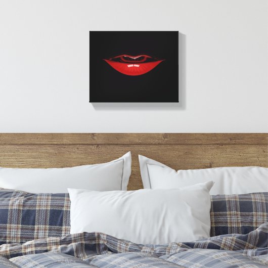 Leinwand Art-Red Lips (Insitu (Schlafzimmer))