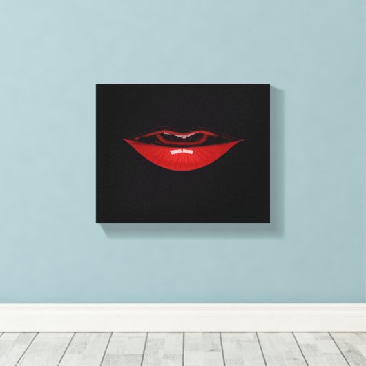Leinwand Art-Red Lips (Insitu (Holzboden))