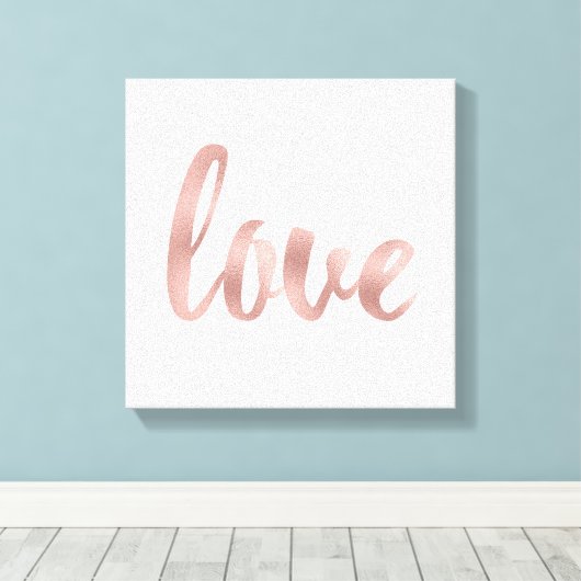 Leinwand Art - Rose Gold Liebe (Insitu (Holzboden))
