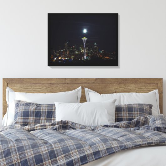 Leinwand Art-Seattle Skyline (Insitu (Schlafzimmer))