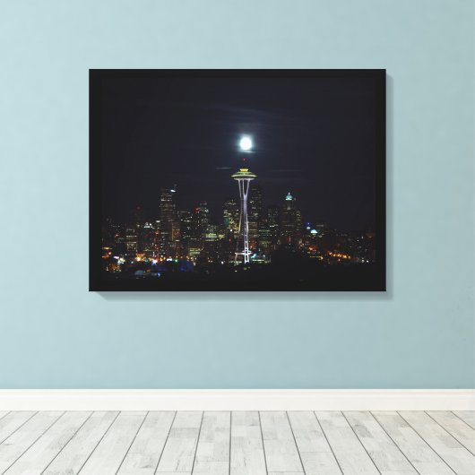 Leinwand Art-Seattle Skyline (Insitu (Holzboden))