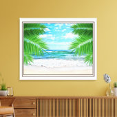 Leinwand Art-Tropical Beach in Sepia (Insitu (Wohnzimmer))