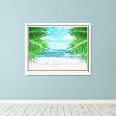 Leinwand Art-Tropical Beach in Sepia (Insitu (Holzboden))