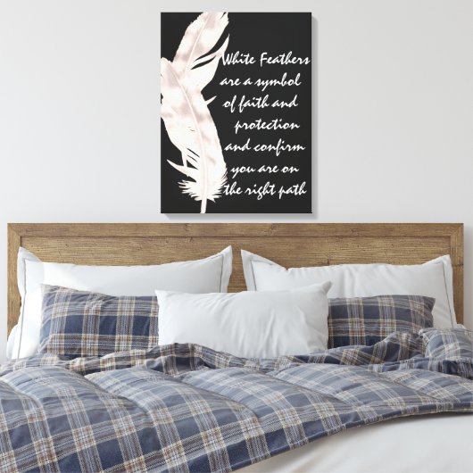 Leinwand Art White Feathers (Insitu (Schlafzimmer))