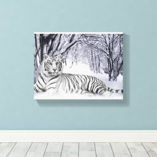 Leinwand Art White Tiger (Insitu (Holzboden))