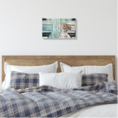 Leinwand Art Wrap - rustikale Holztür (Insitu (Schlafzimmer))
