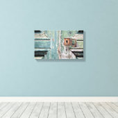 Leinwand Art Wrap - rustikale Holztür (Insitu (Holzboden))