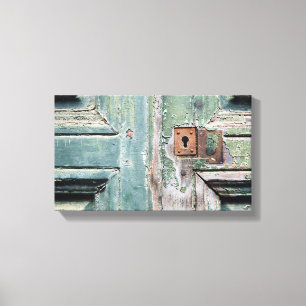 Leinwand Art Wrap - rustikale Holztür