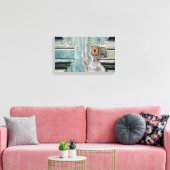 Leinwand Art Wrap - rustikale Holztür (Insitu (Wohnzimmer))