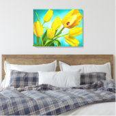 Leinwand Art-Yellow Tulips (Insitu (Schlafzimmer))