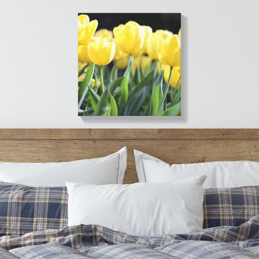 Leinwand Art-Yellow Tulips (Insitu (Schlafzimmer))