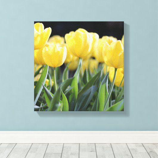 Leinwand Art-Yellow Tulips (Insitu (Holzboden))