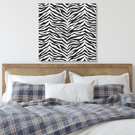 Leinwand Art-Zebra Print (Insitu (Schlafzimmer))